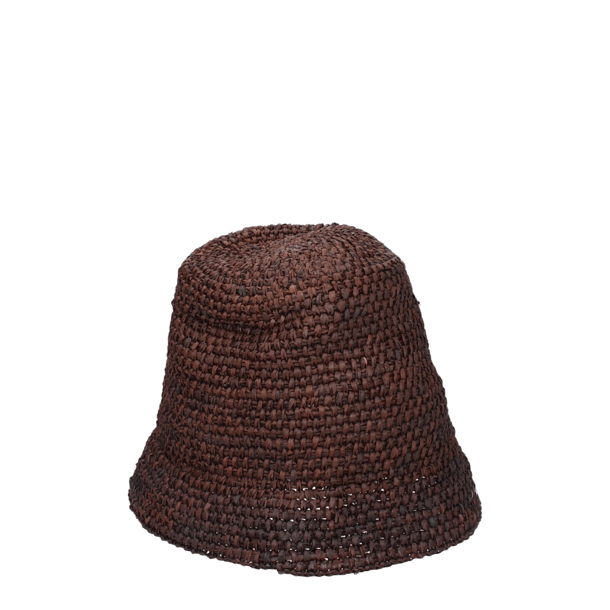 Brown Raffia Bucket Hats Jacquemus