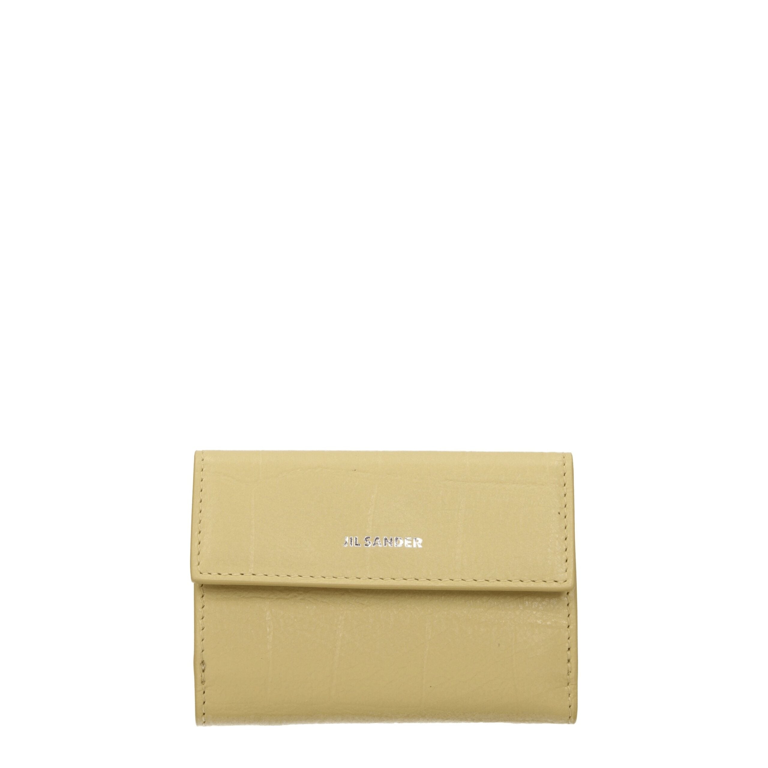 Yellow Leather Wallets Jil Sander