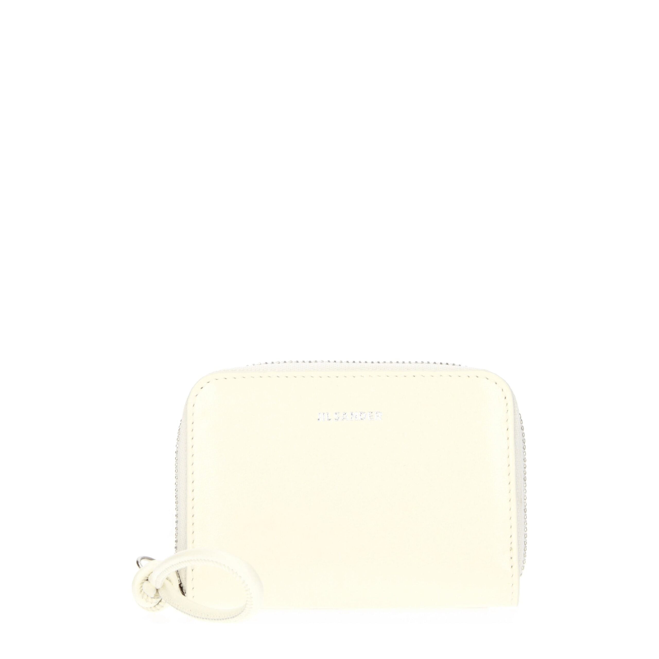 Beige Leather Wallets Jil Sander