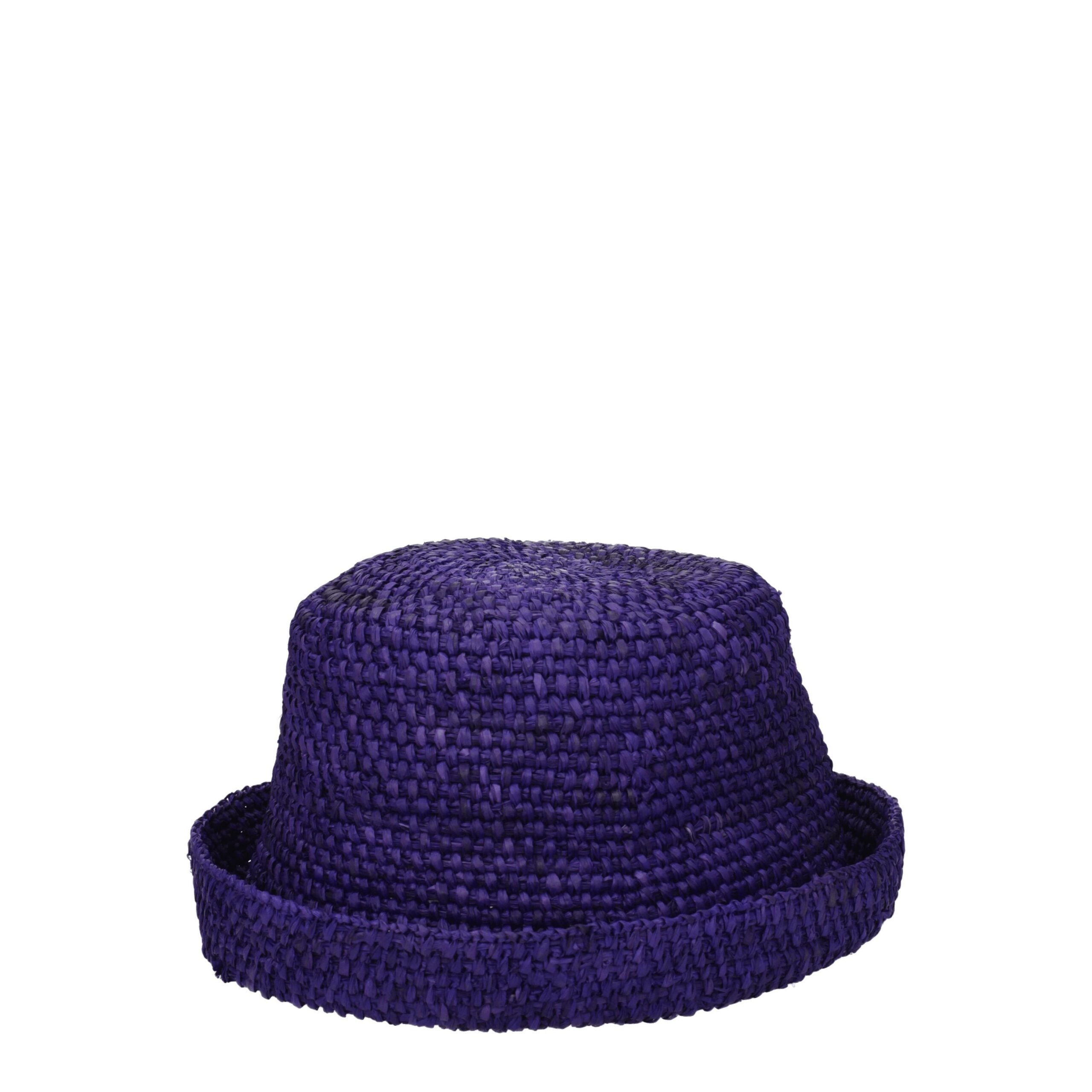 Purple Raffia Hats Jacquemus