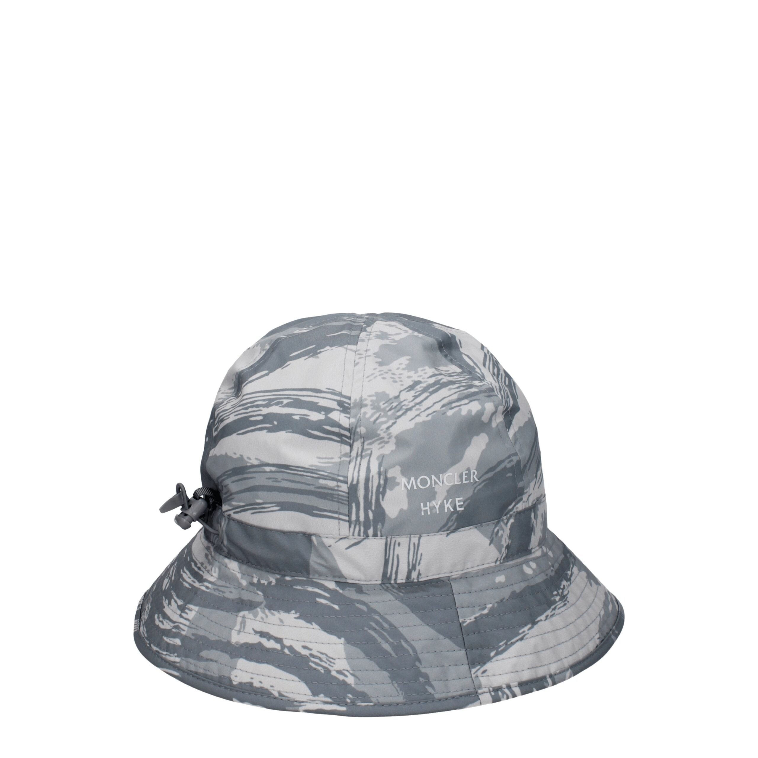 Gray Polyester Bucket Hats Moncler