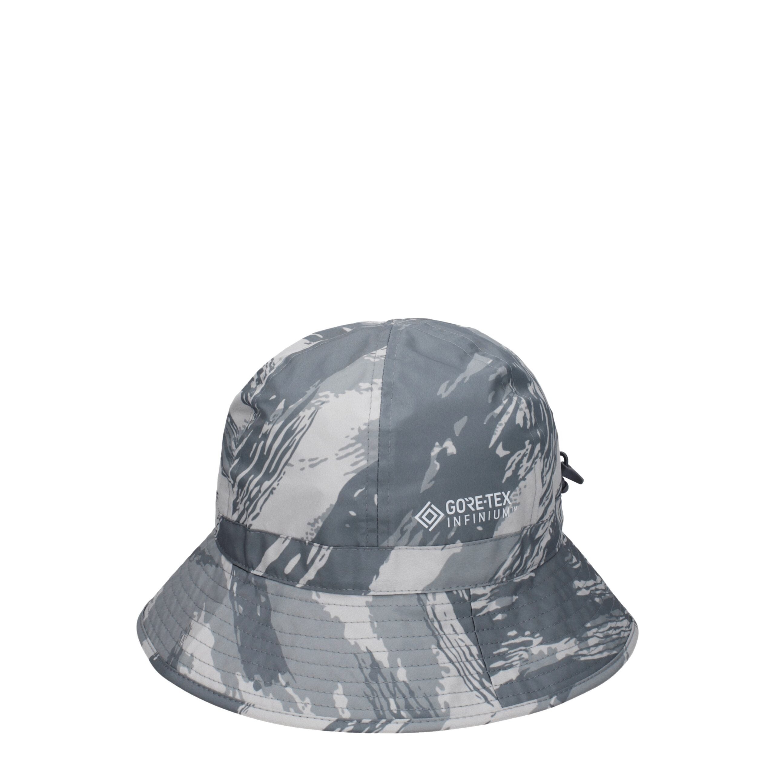 Gray Polyester Bucket Hats Moncler