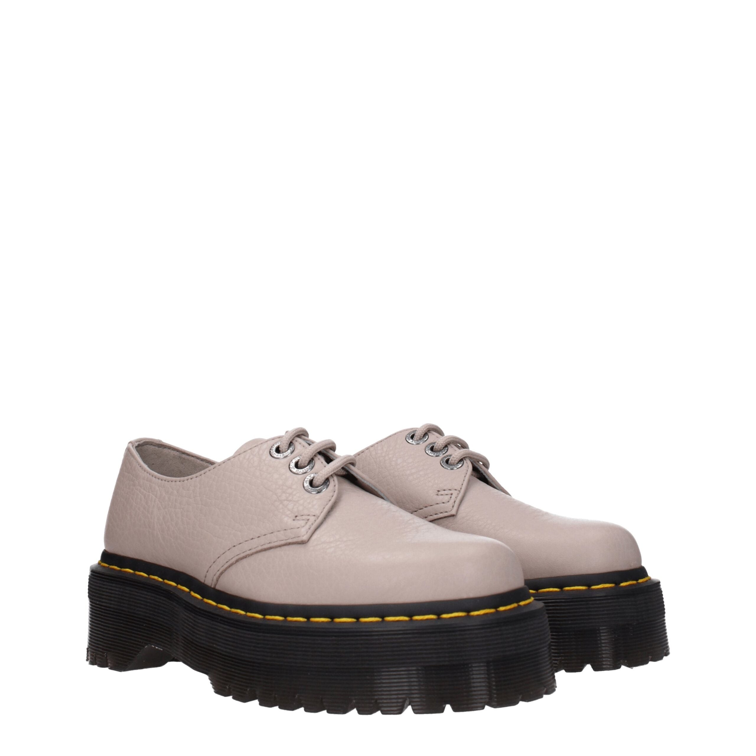 Gray Leather Oxfords And Derbies Dr. Martens