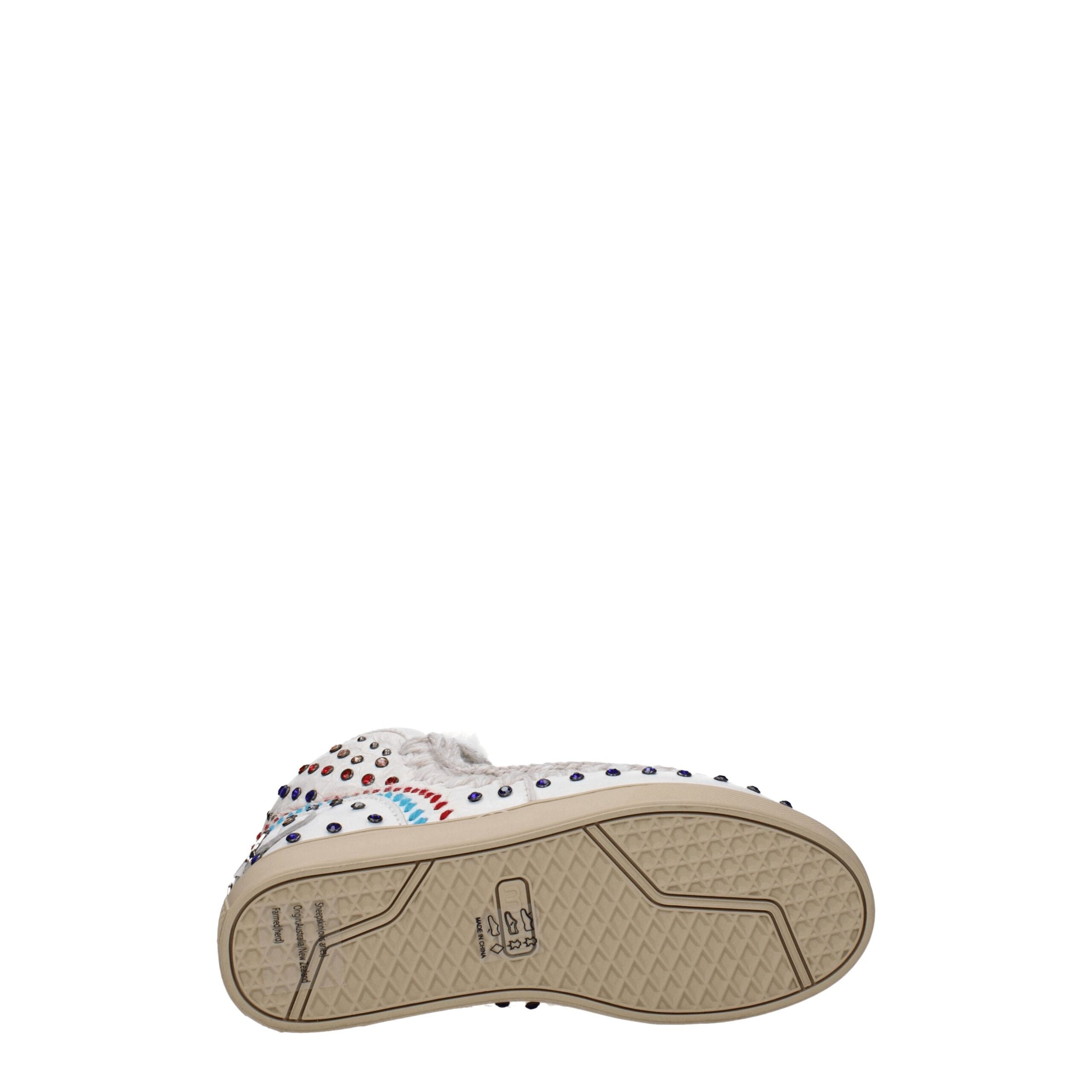 White Leather Ankle Boots Mou