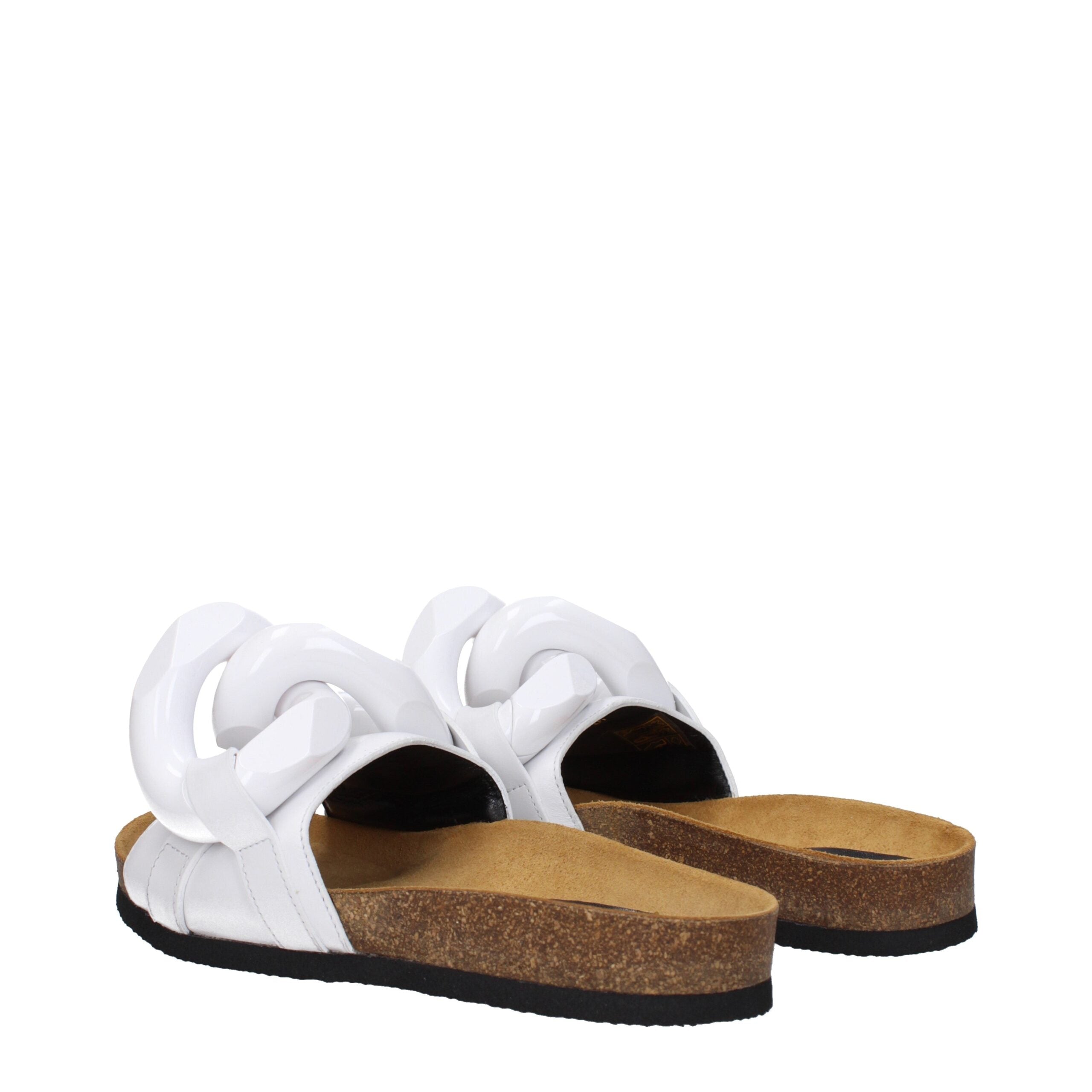 White Leather Slippers Sandals Jw Anderson