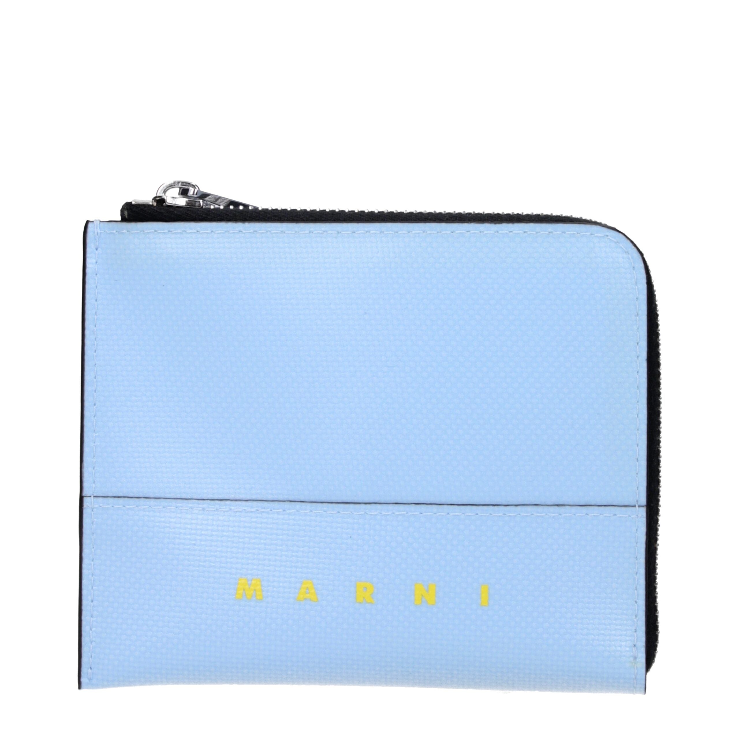 Blue Polyethylene Wallets Marni
