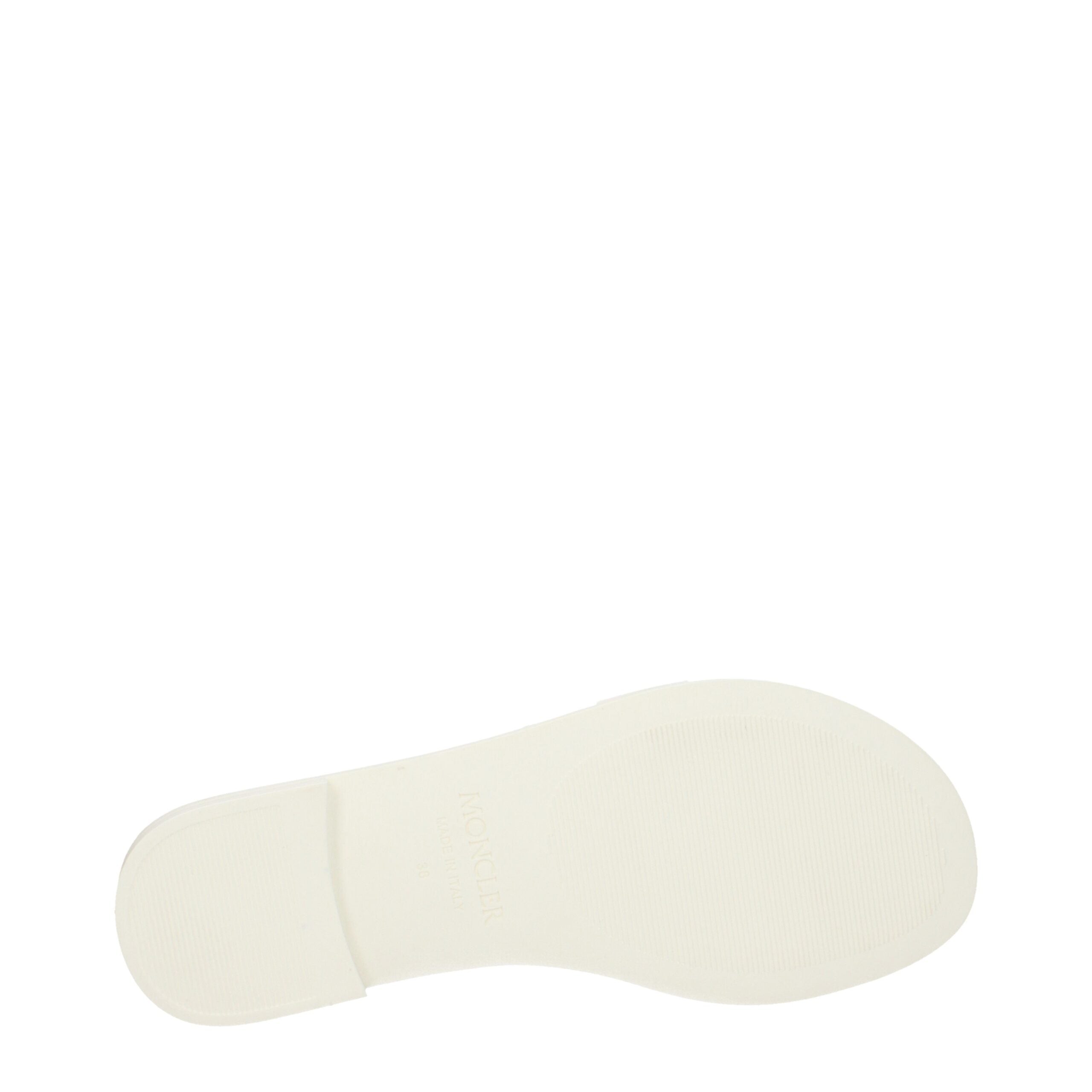 White Cotton Slippers Sandals Moncler