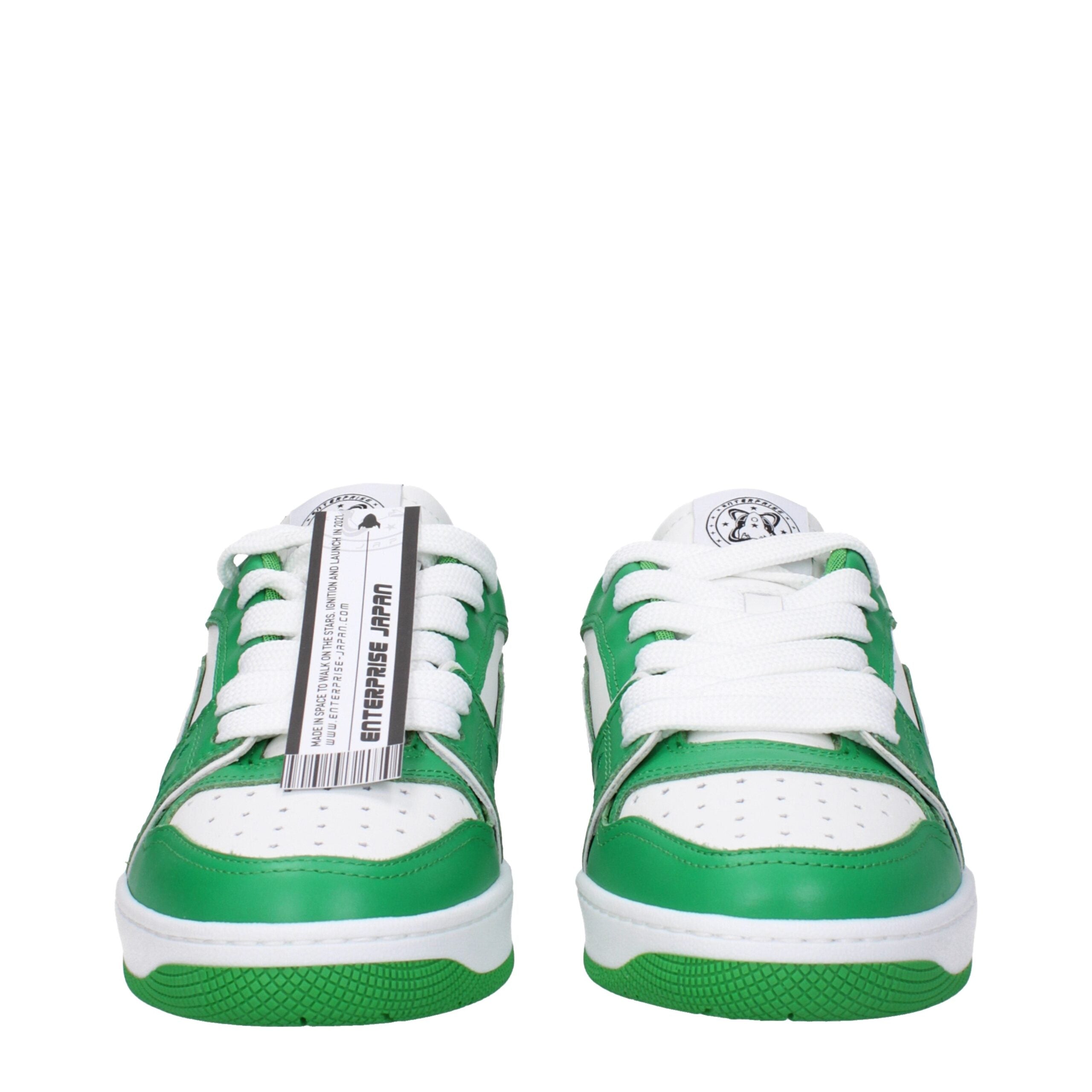 Green Leather Low Tops Enterprise Japan