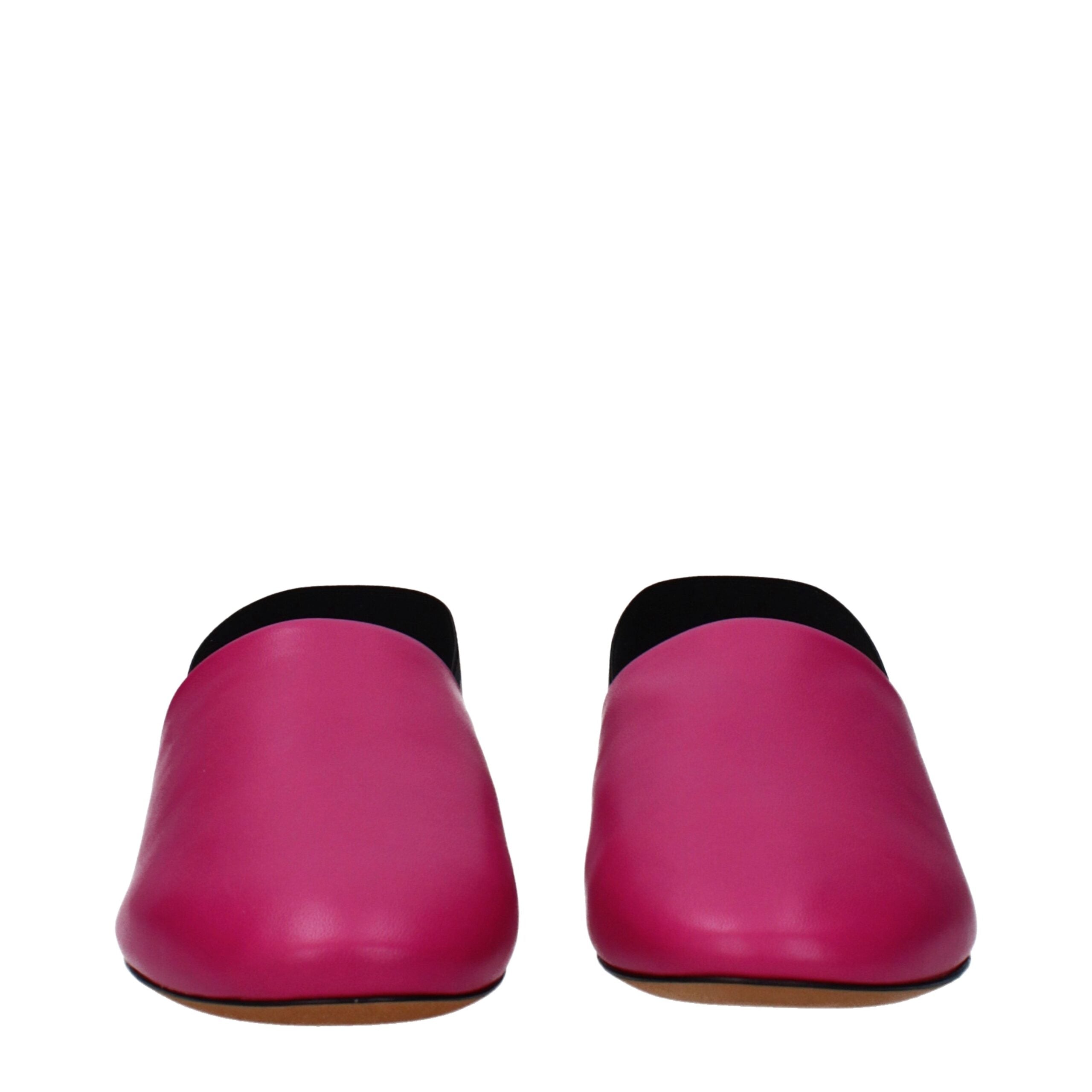 Pink Leather Flat Sandals Givenchy