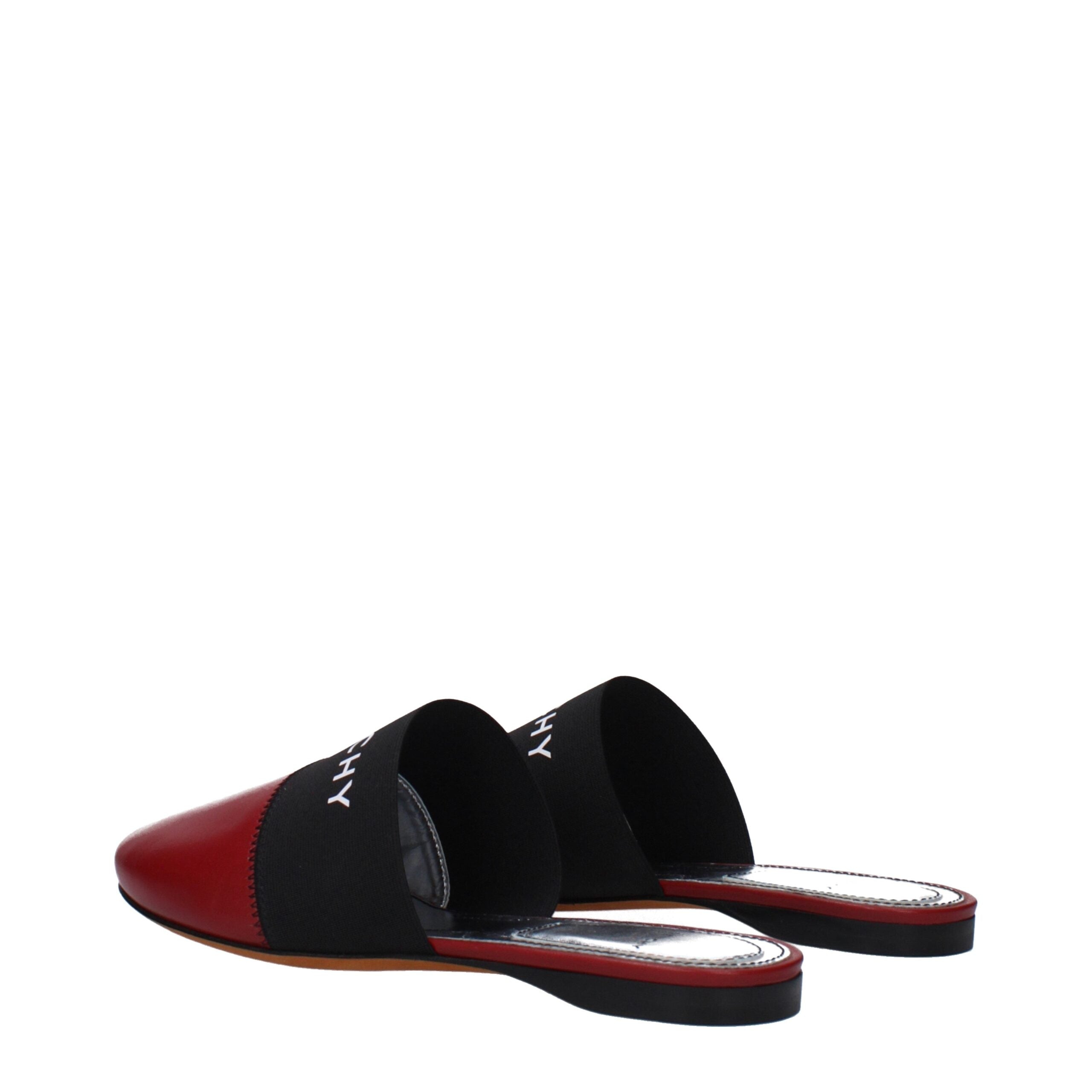 Red Leather Slippers Sandals Givenchy