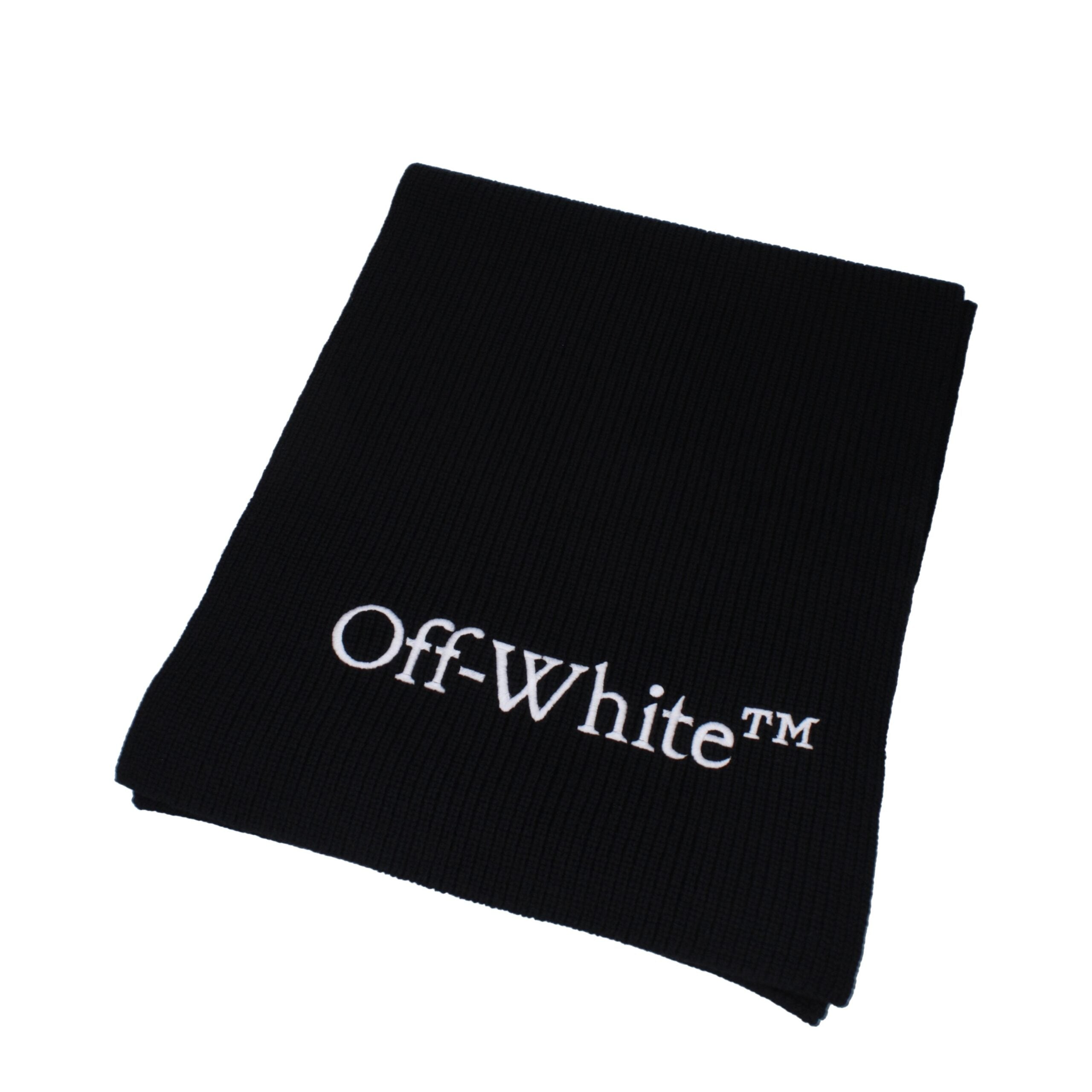 Black Wool Scarves Off-White