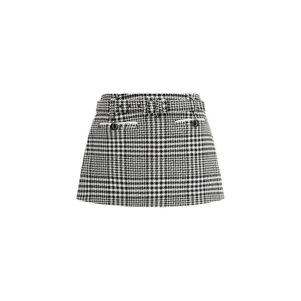 Houndstooth wool Pants-skirt Self-Portrait