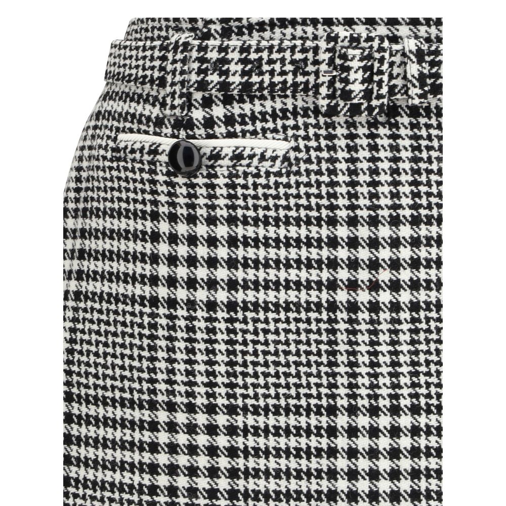 Houndstooth wool Pants-skirt Self-Portrait