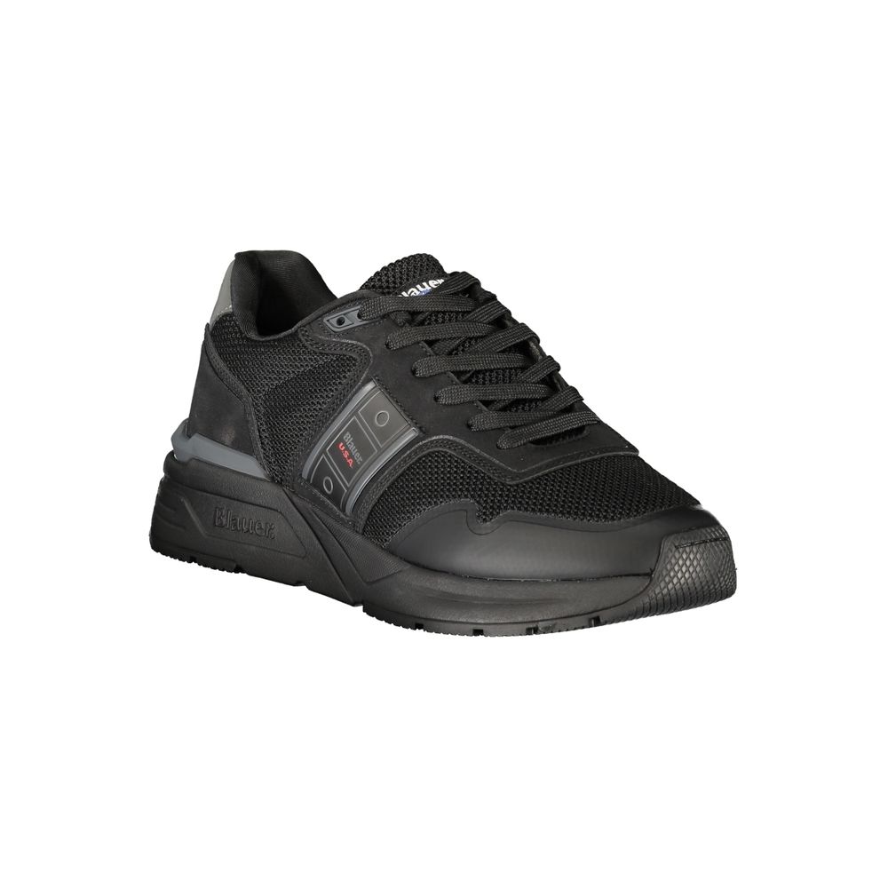 Black Polyester Mens Sneaker Blauer