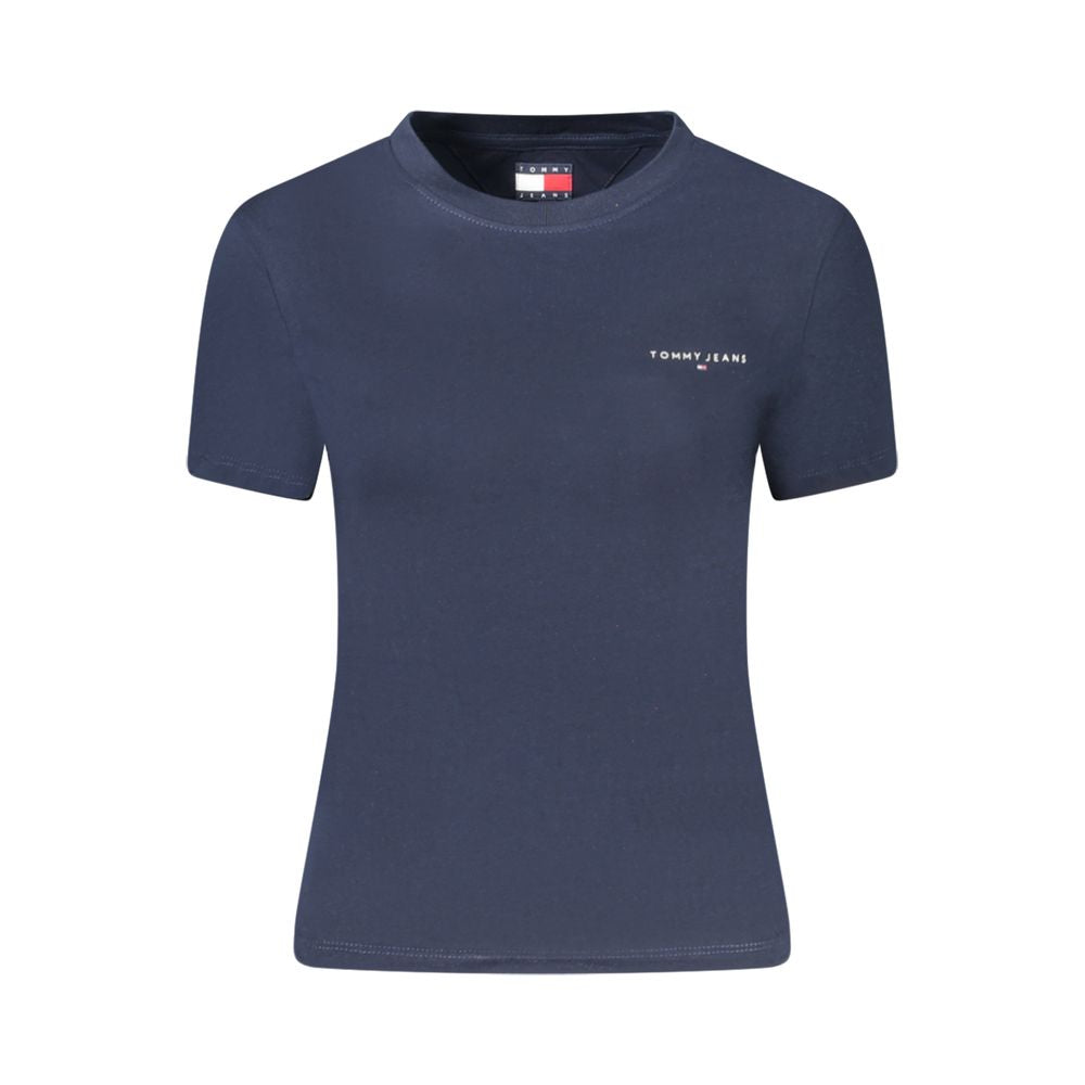 Blue Cotton Women T-Shirt Tommy Hilfiger