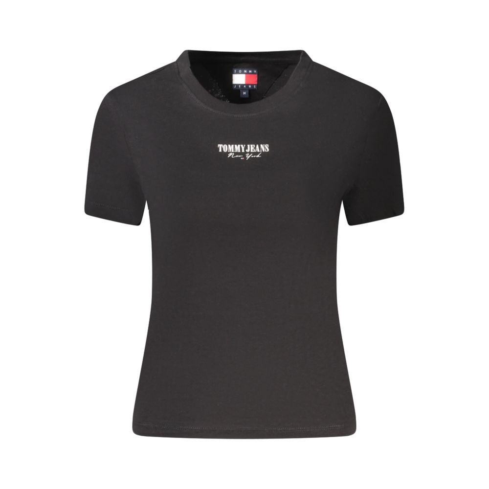 Black Cotton Women T-Shirt Tommy Hilfiger