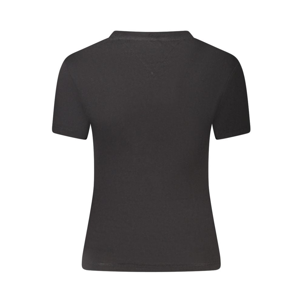 Black Cotton Women T-Shirt Tommy Hilfiger