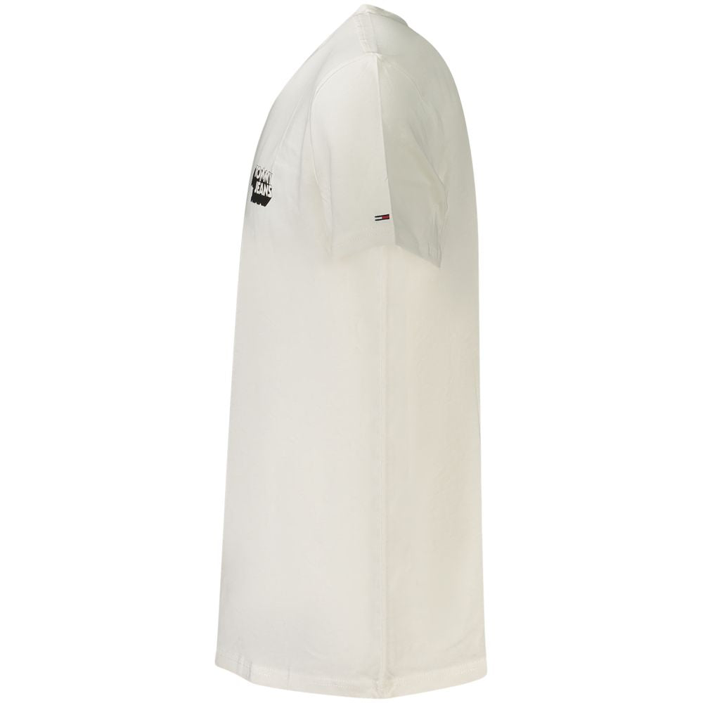 White Cotton Men T-Shirt Tommy Hilfiger