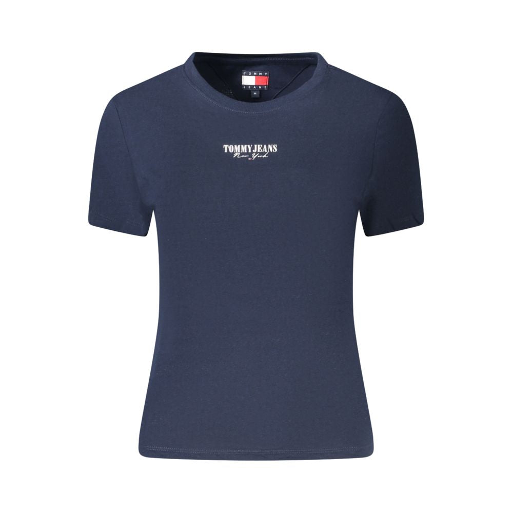 Blue Cotton Women T-Shirt Tommy Hilfiger