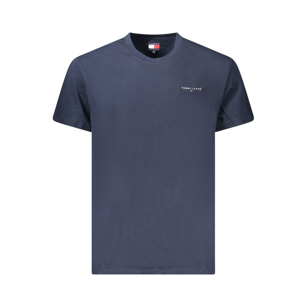 Blue Cotton Men T-Shirt Tommy Hilfiger