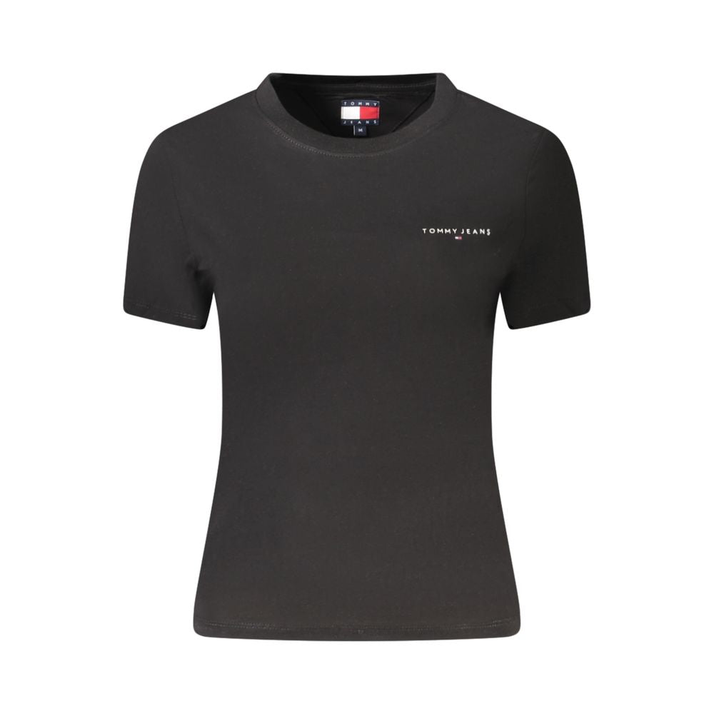 Black Cotton Women T-Shirt Tommy Hilfiger