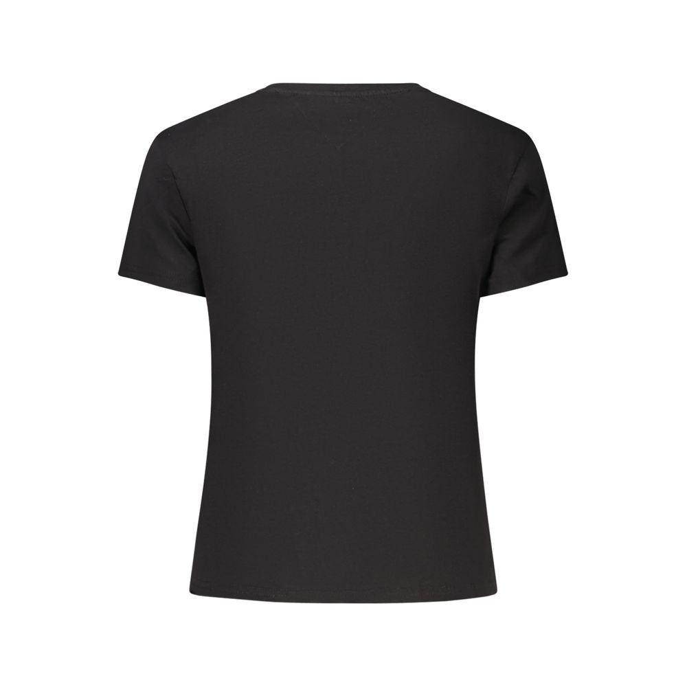 Black Cotton Women T-Shirt Tommy Hilfiger