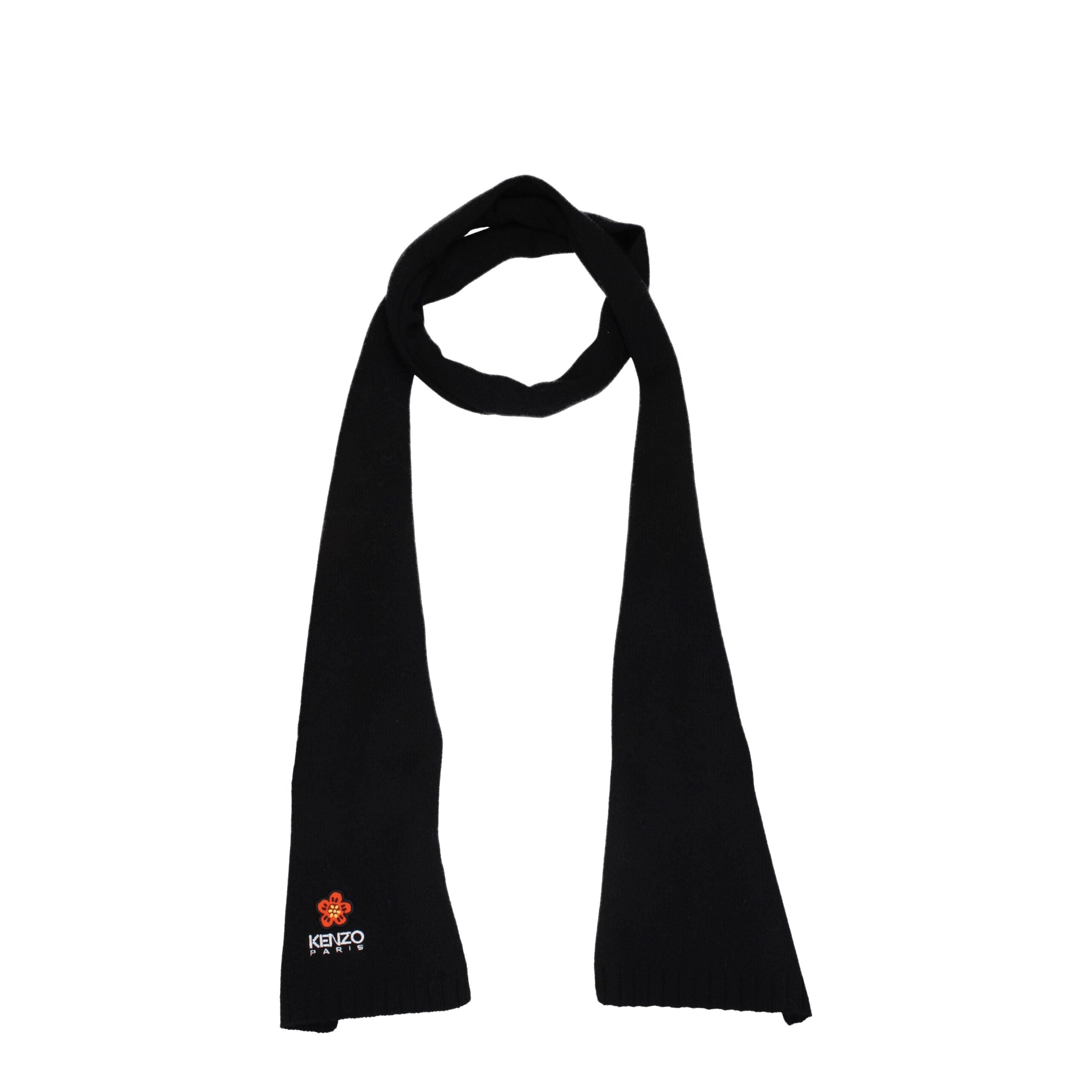 Black Wool Scarves Kenzo