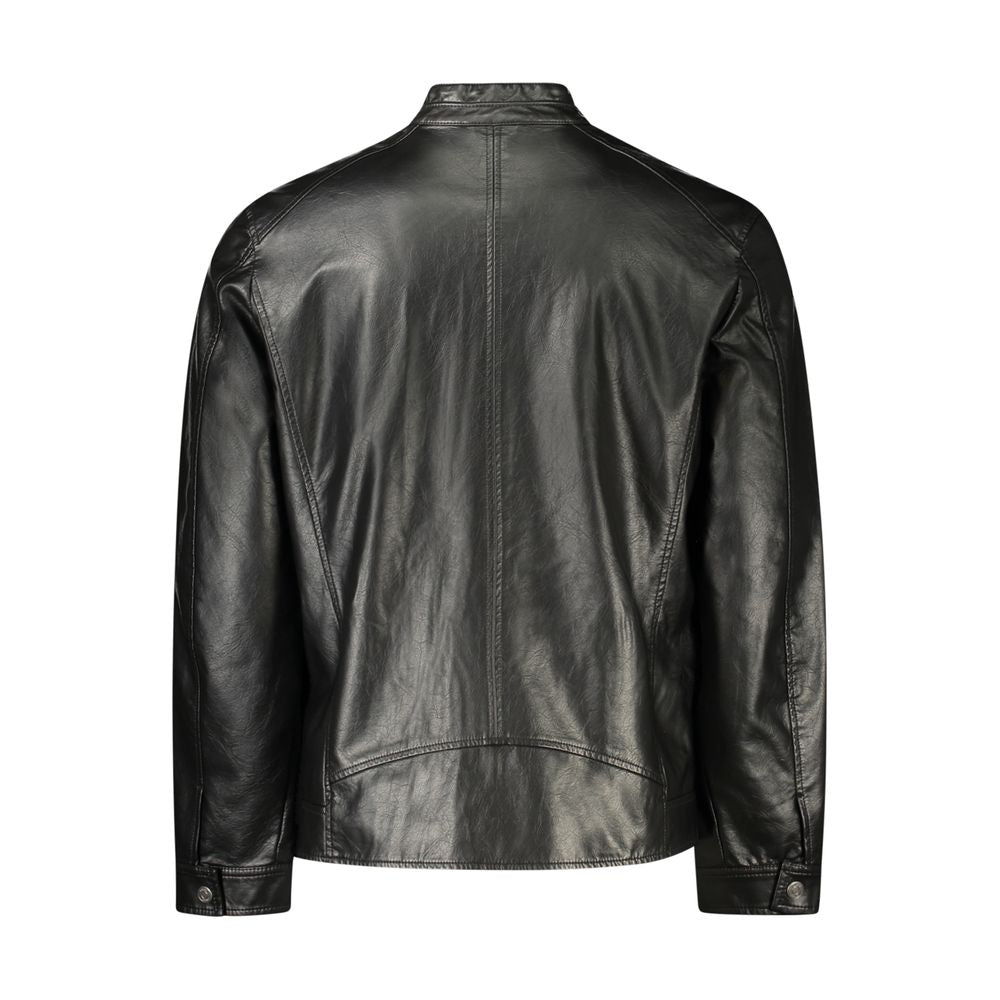Black Polyethylene Men Jacket Guess Jeans