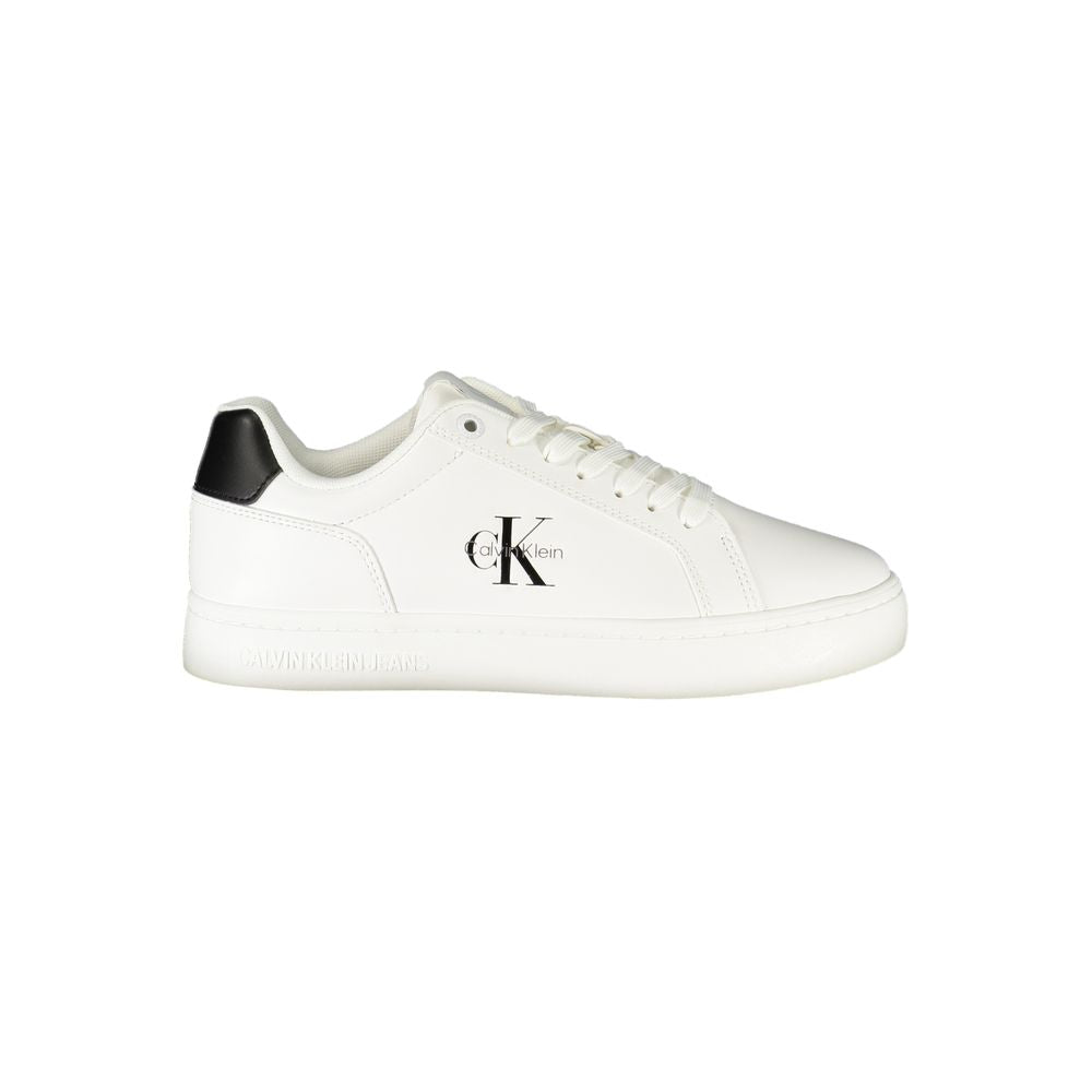 White Leather Women Sneaker Calvin Klein
