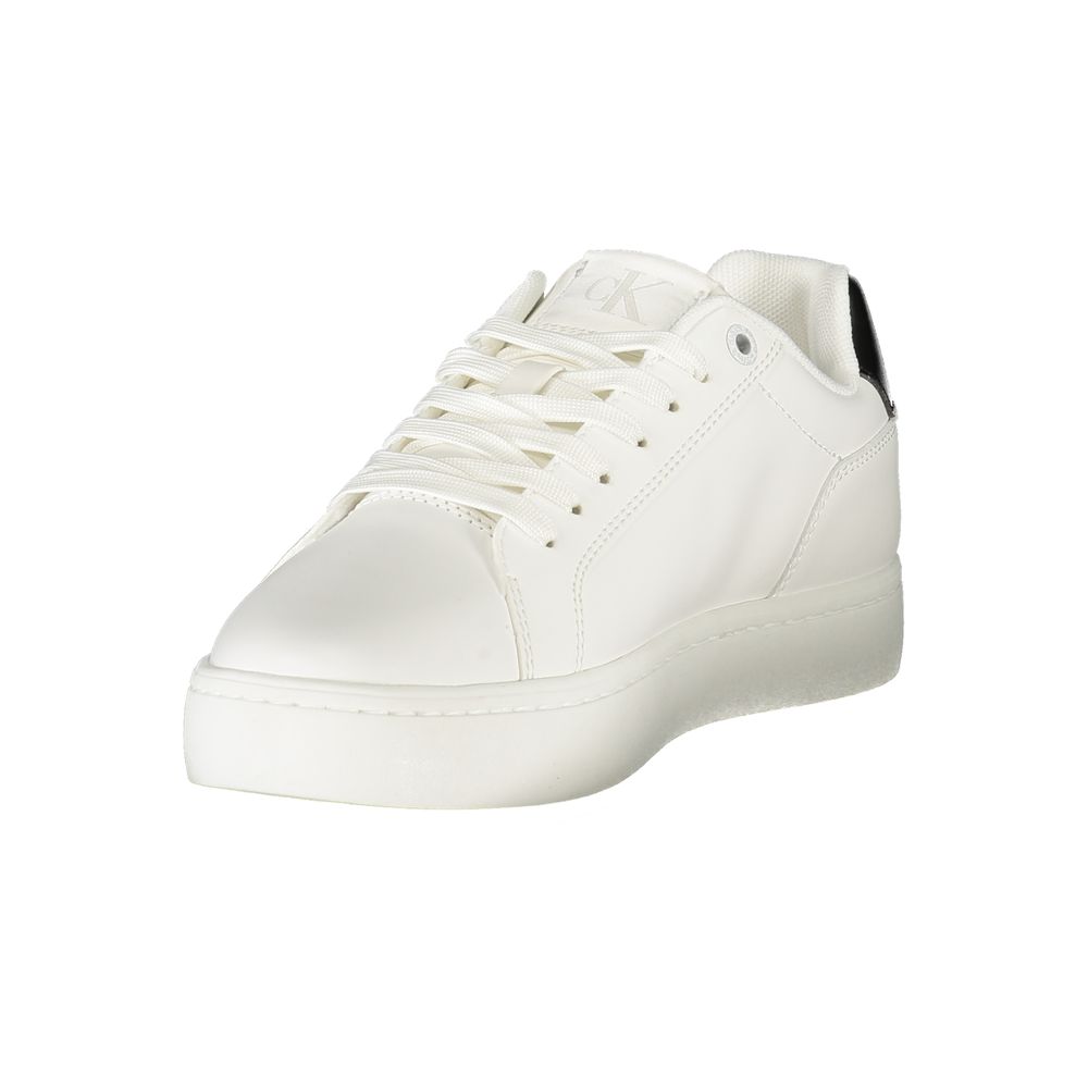 White Leather Women Sneaker Calvin Klein