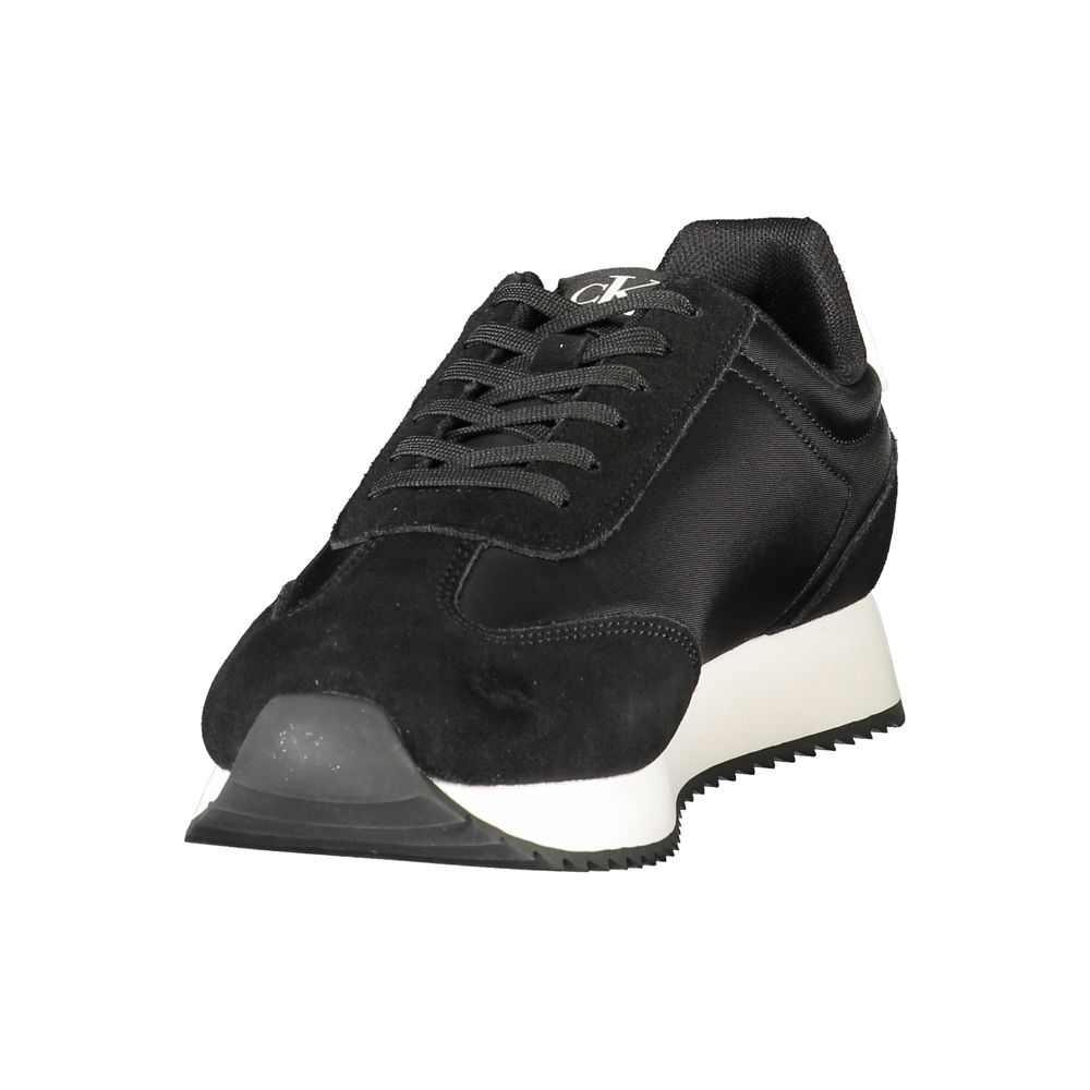 Black Leather Men Sneaker Calvin Klein