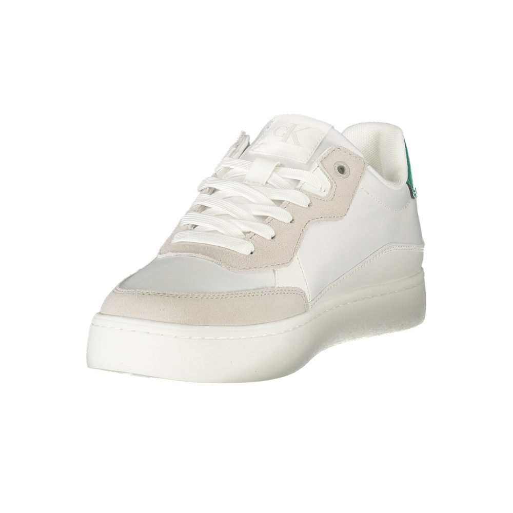 White Leather Men Sneaker Calvin Klein