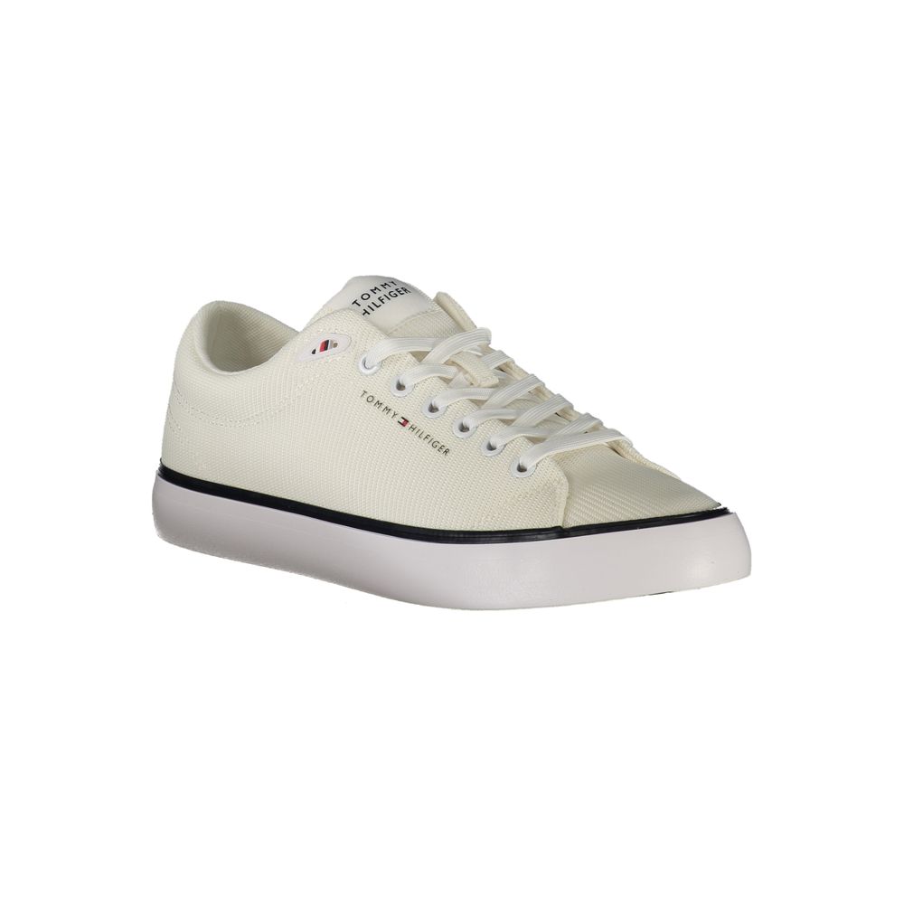 White Polyester Men Sneaker Tommy Hilfiger