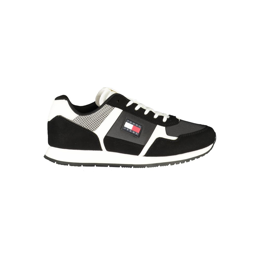 Black Polyester Men Sneaker Tommy Hilfiger