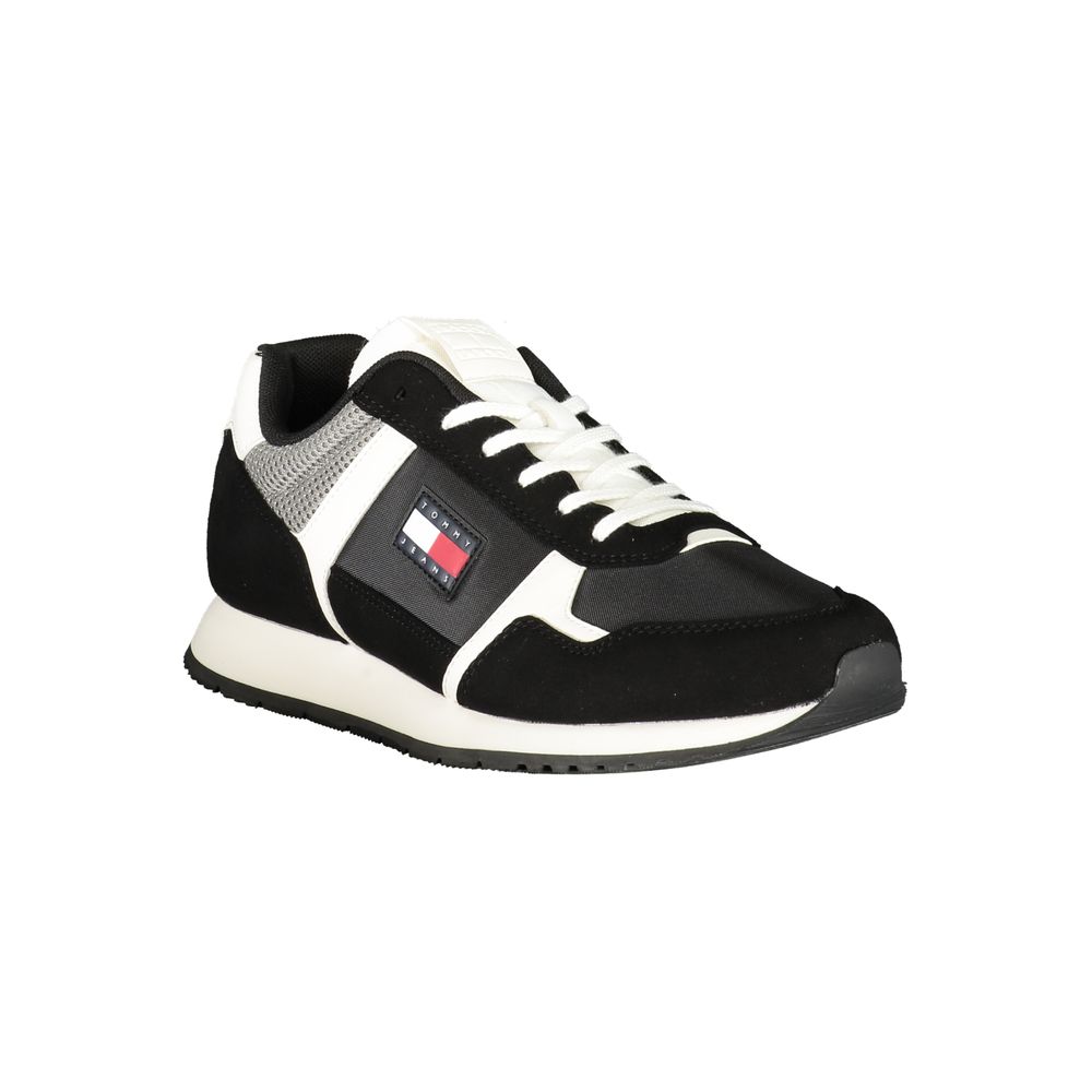 Black Polyester Men Sneaker Tommy Hilfiger