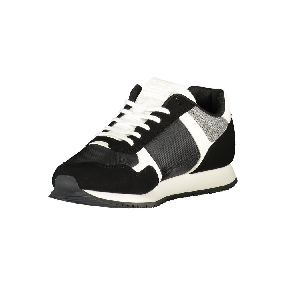 Black Polyester Men Sneaker Tommy Hilfiger