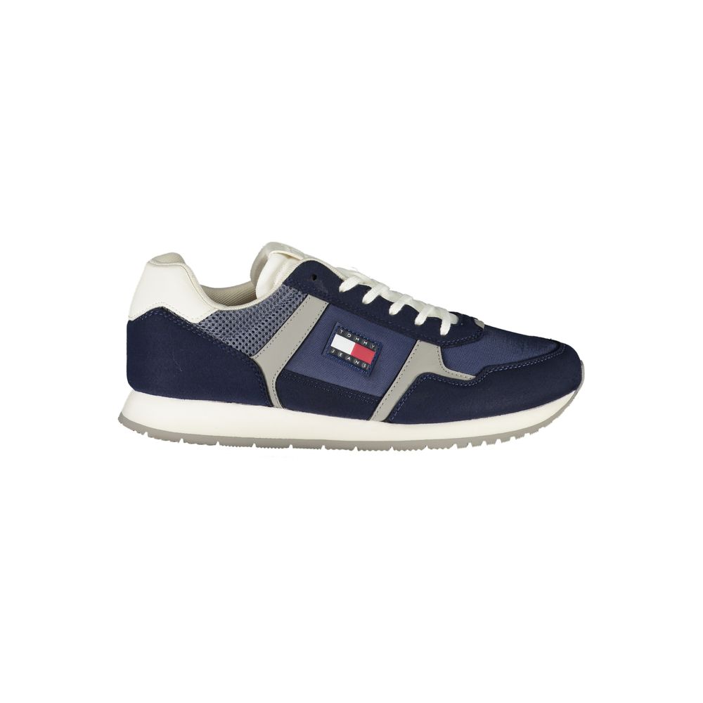 Blue Polyester Men Sneaker Tommy Hilfiger