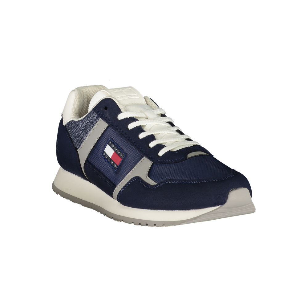 Blue Polyester Men Sneaker Tommy Hilfiger