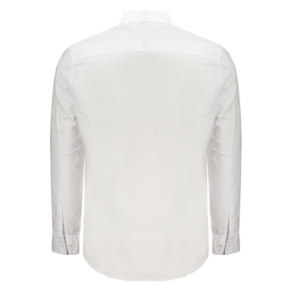 White Cotton Men Shirt Calvin Klein