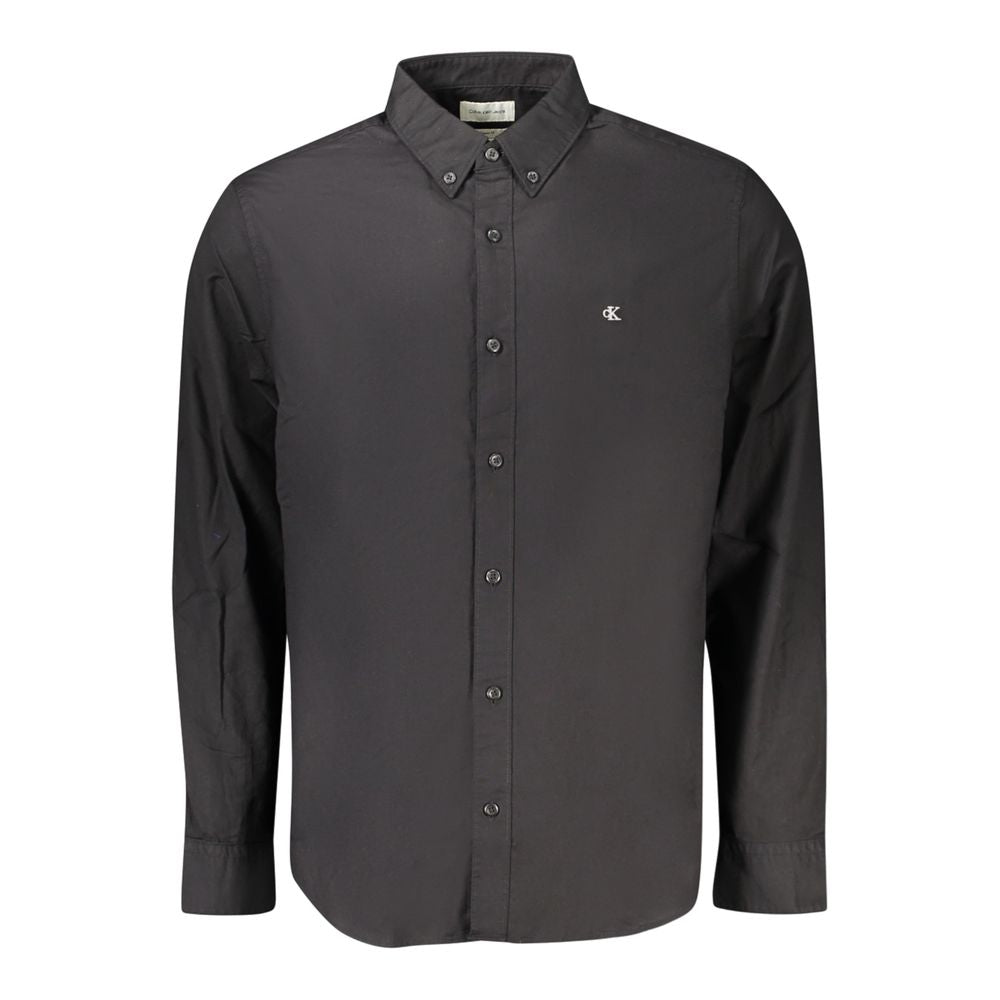 Black Cotton Men Shirt Calvin Klein