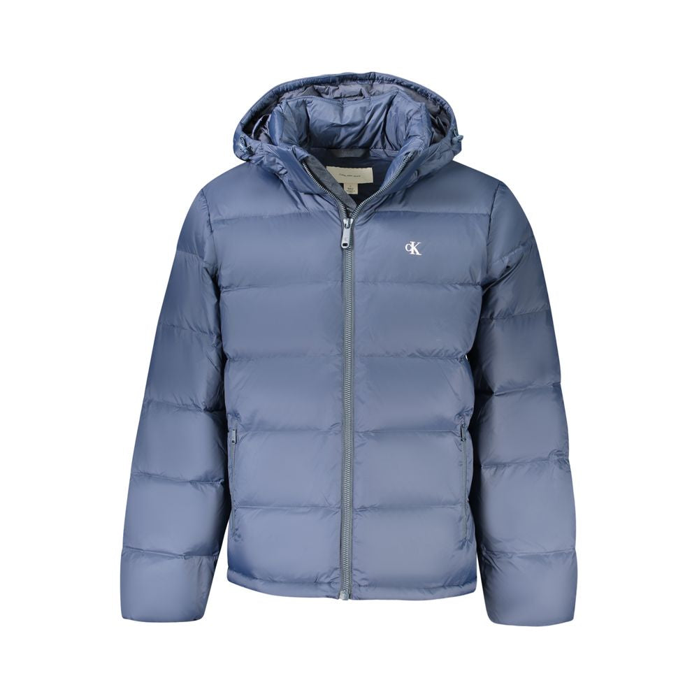 Blue Polyamide Men Jacket Calvin Klein