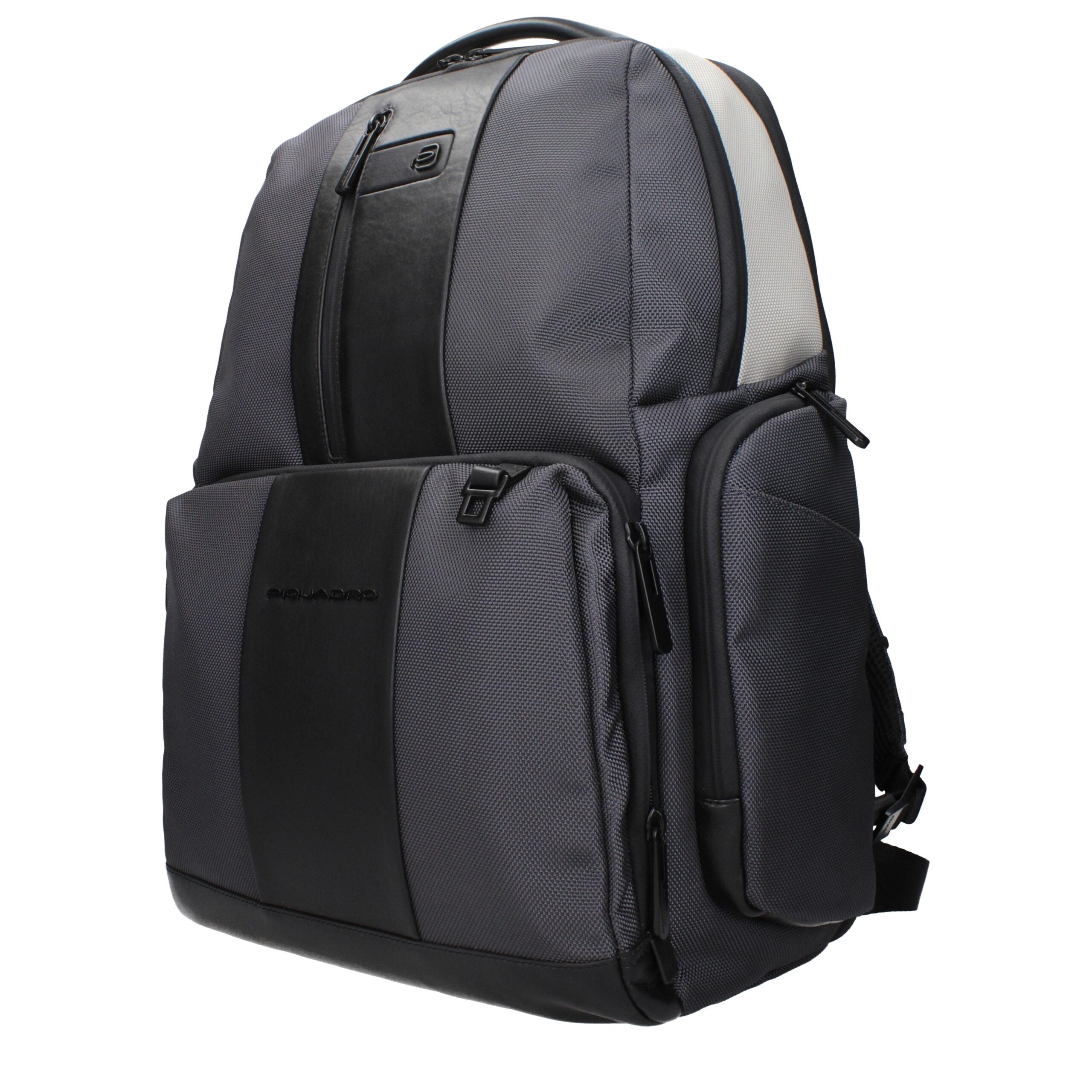 Gray Nylon Backpacks Piquadro