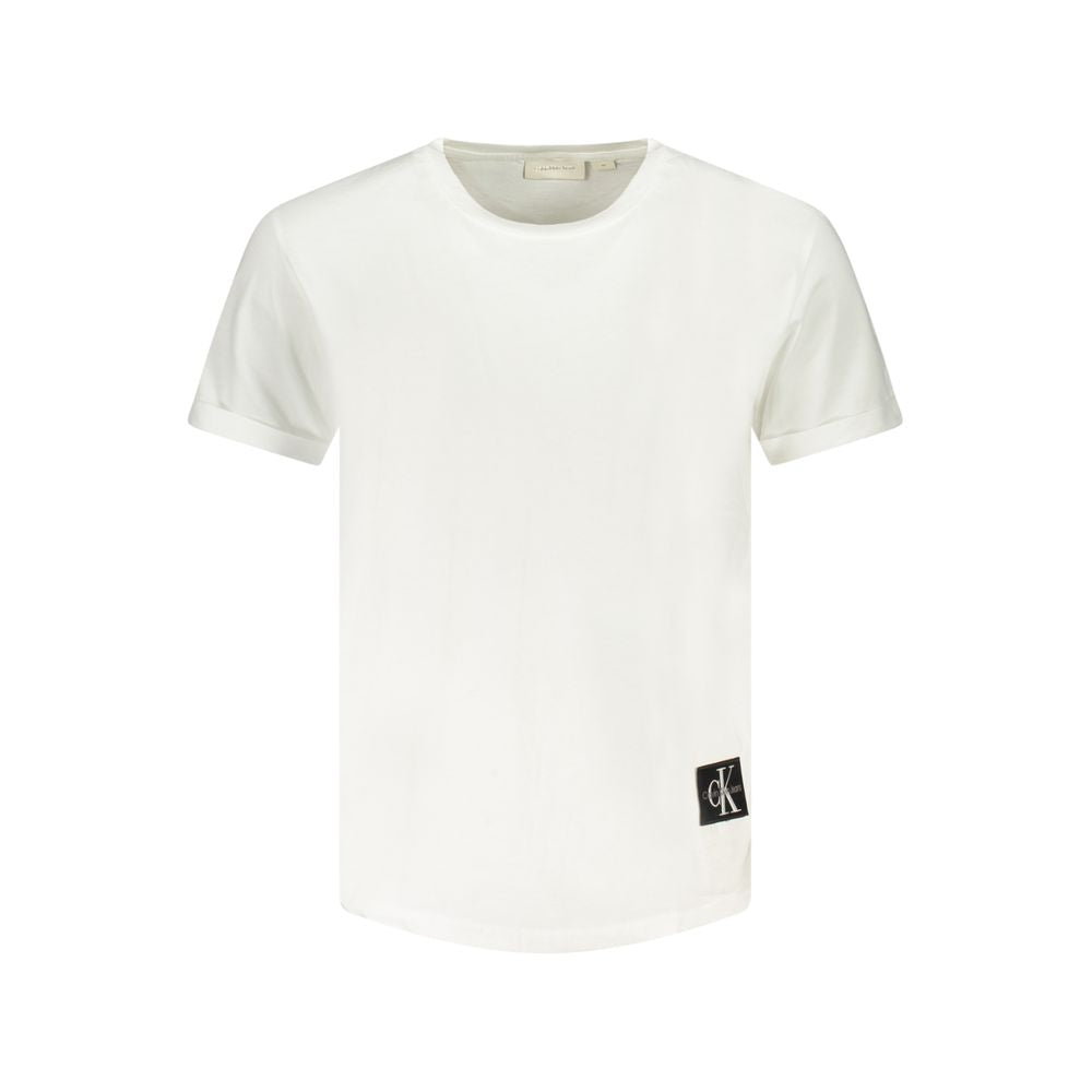 White Cotton Men T-Shirt Calvin Klein