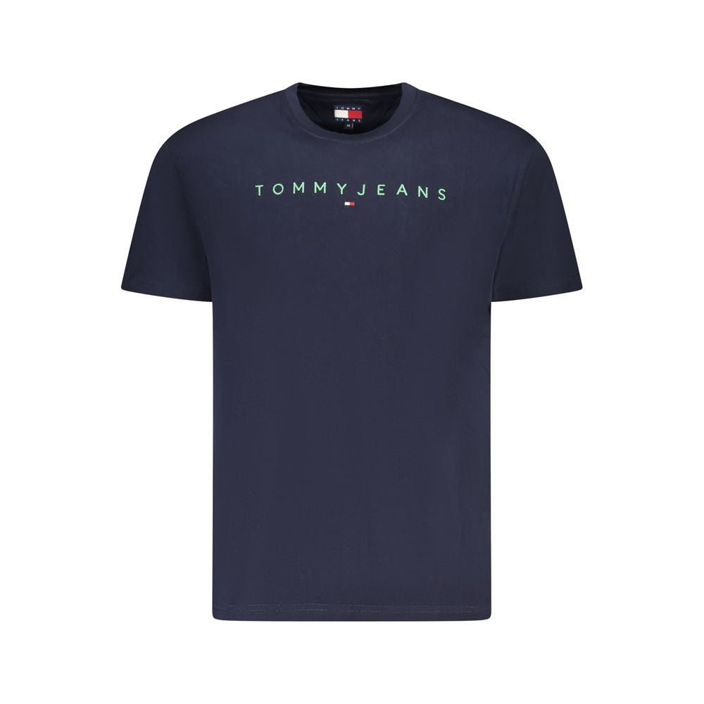 Blue Cotton Men T-Shirt Tommy Hilfiger