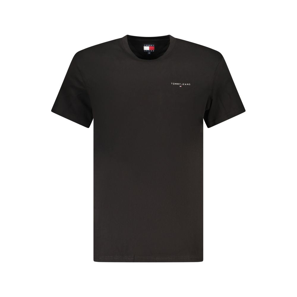 Black Cotton Men T-Shirt Tommy Hilfiger