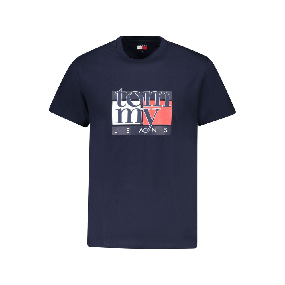 Blue Cotton Men T-Shirt Tommy Hilfiger