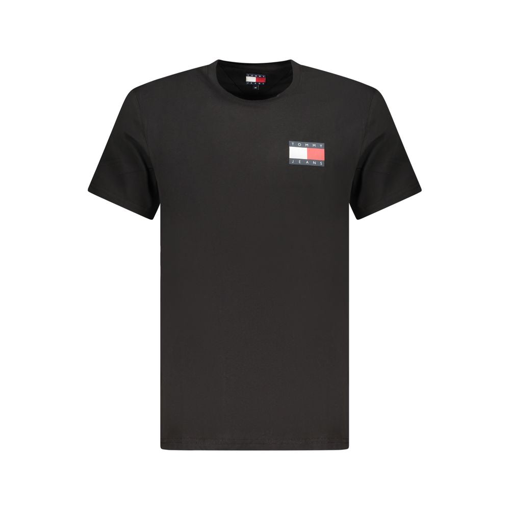 Black Cotton Men T-Shirt Tommy Hilfiger