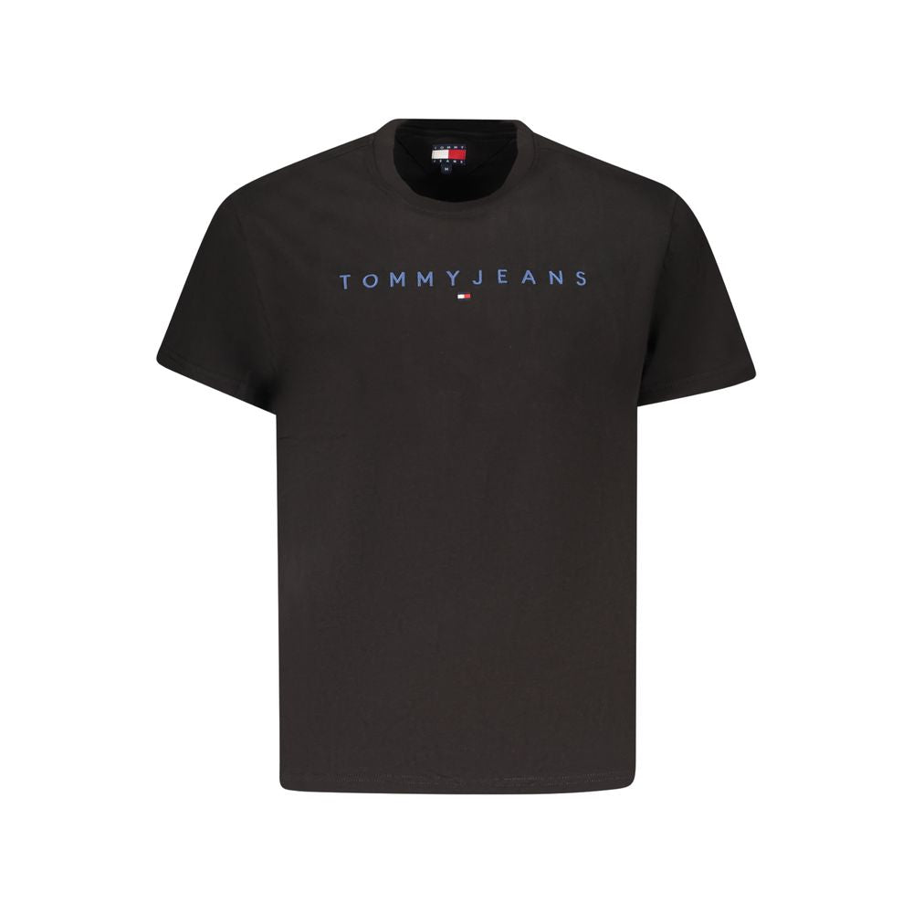 Black Cotton Men T-Shirt Tommy Hilfiger