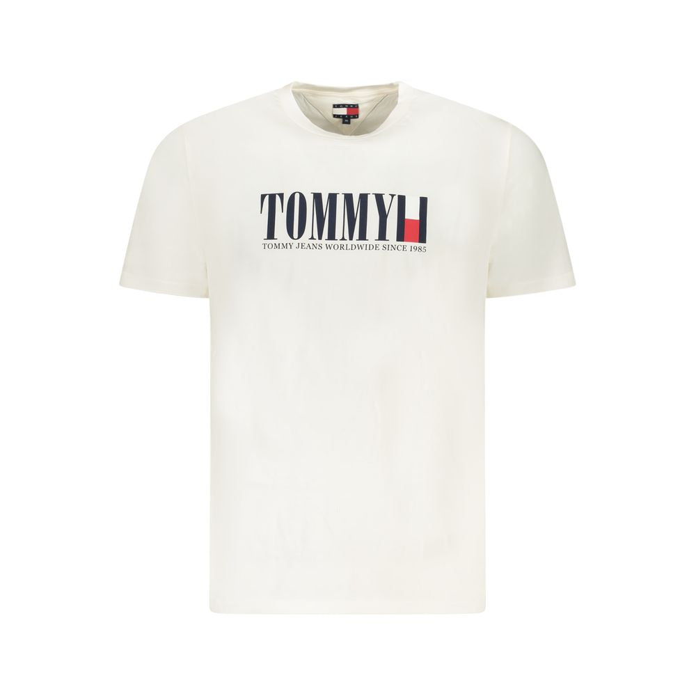 White Cotton Men T-Shirt Tommy Hilfiger