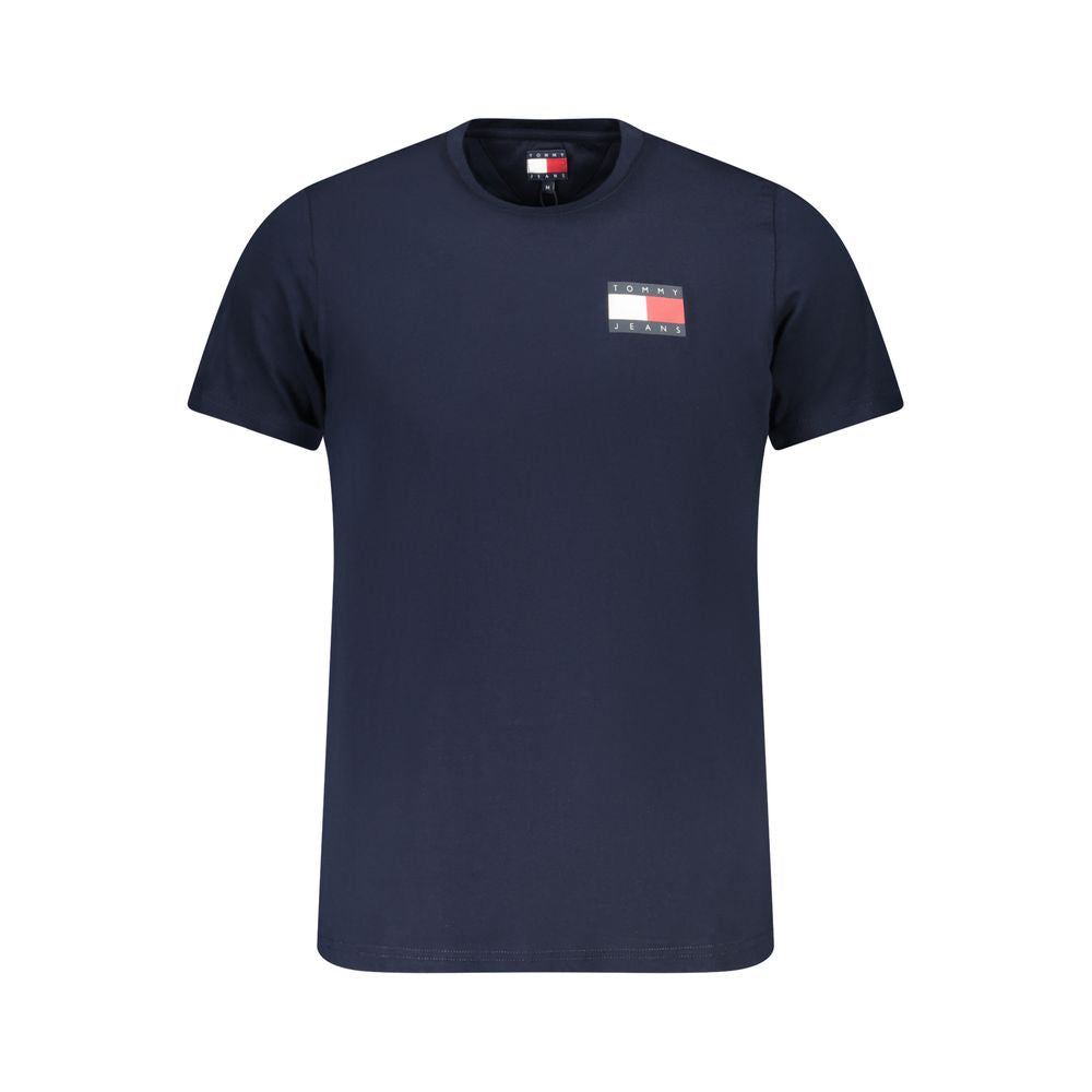 Blue Cotton Men T-Shirt Tommy Hilfiger